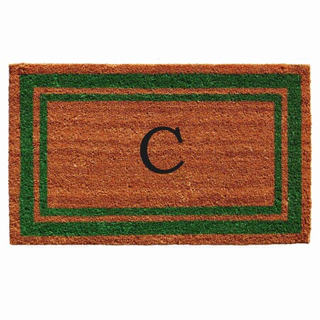 Calloway Mills Monogram Door Mat, Natural, Green, 24 in W x 36 in L 153012436C